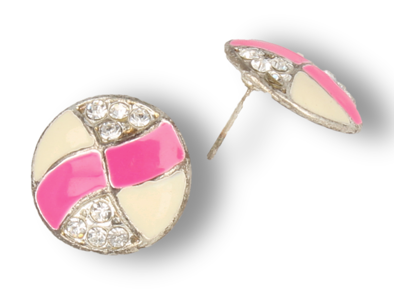 Kolczyki w kształcie koła ze świecącymi cyrkoniami