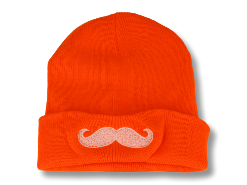 CZAPKA BEANIE Z MOTYWEM WĄSÓW