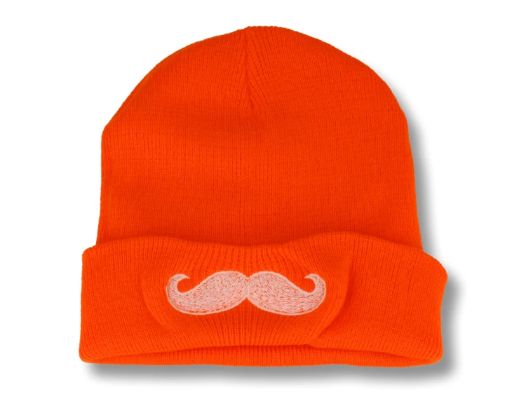 CZAPKA BEANIE Z MOTYWEM WĄSÓW