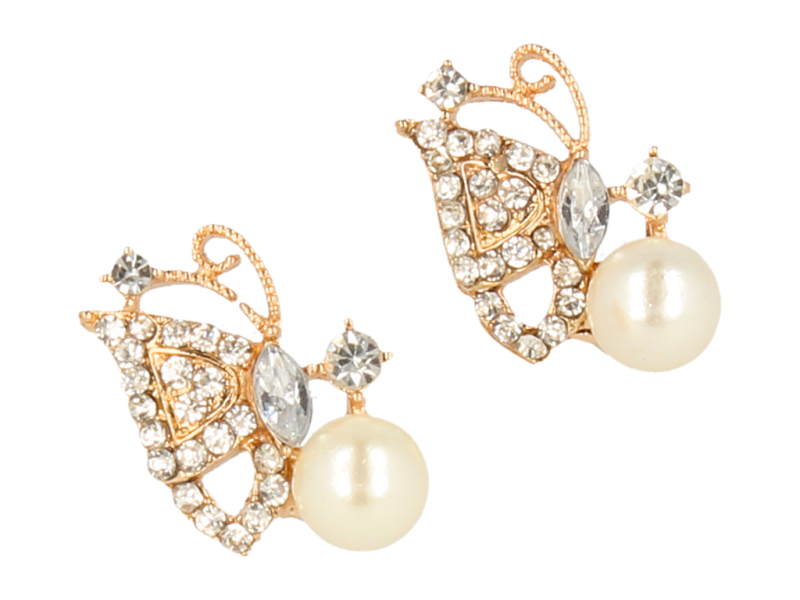 Kolczyki złote cyrkonie świecące