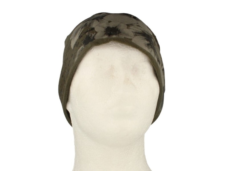 Czapka damska włoska cienka smerfetka bawełna khaki