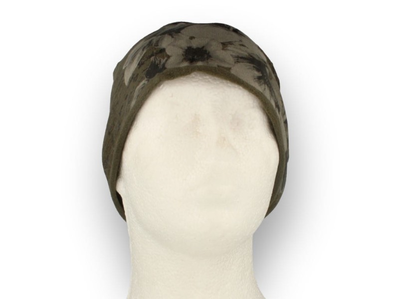 Czapka damska włoska cienka smerfetka bawełna khaki