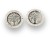 Klipsy do uszu srebrne okrągłe drzewko