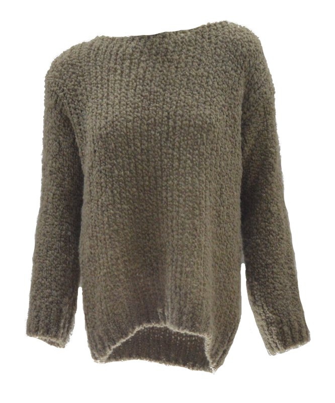 Sweter damski oversize wełna alpaka cappuccino