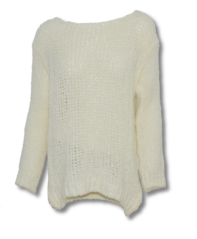 Sweter damski oversize wełna alpaka ecru