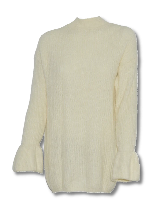 Sweter damski wełna modal bawełna ecru