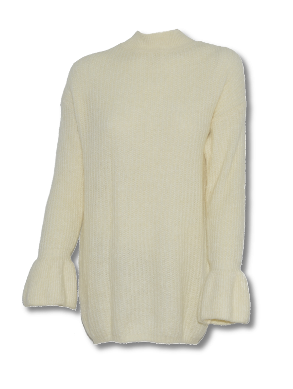 Sweter damski wełna modal bawełna ecru