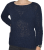 Sweter damski oversize wełna alpaka granatowy