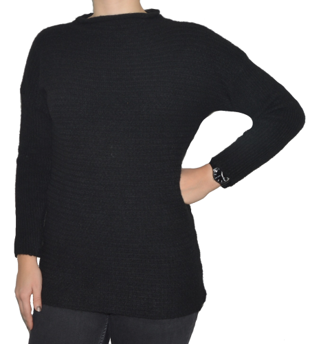 Sweter damski wełna modal bawełna czarny