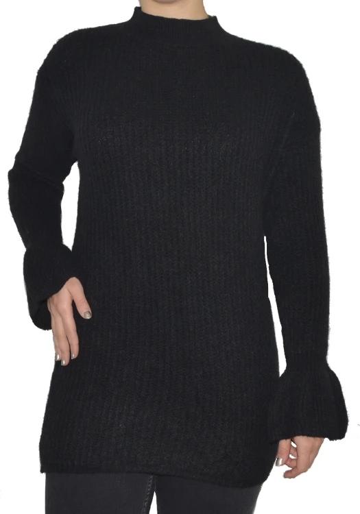 Sweter damski wełna modal bawełna czarny