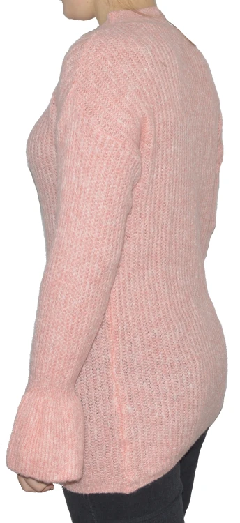 Sweter damski wełna modal bawełna różowy