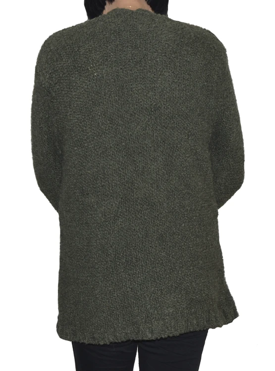 Kardigan sweter damski wełna modal bawełna khaki