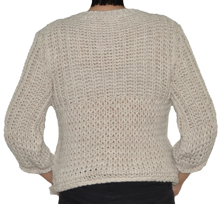 Sweter damski oversize grubo pleciony  beżowy