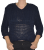 Sweter damski oversize grubo pleciony  granatowy