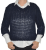 Sweter damski oversize grubo pleciony  granatowy
