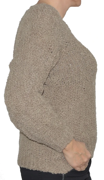 Sweter damski oversize wełna cappuccino