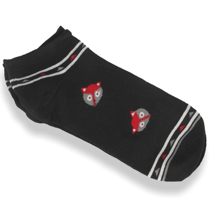 SKARPETKI damskie czarne w liski roz. 35-39