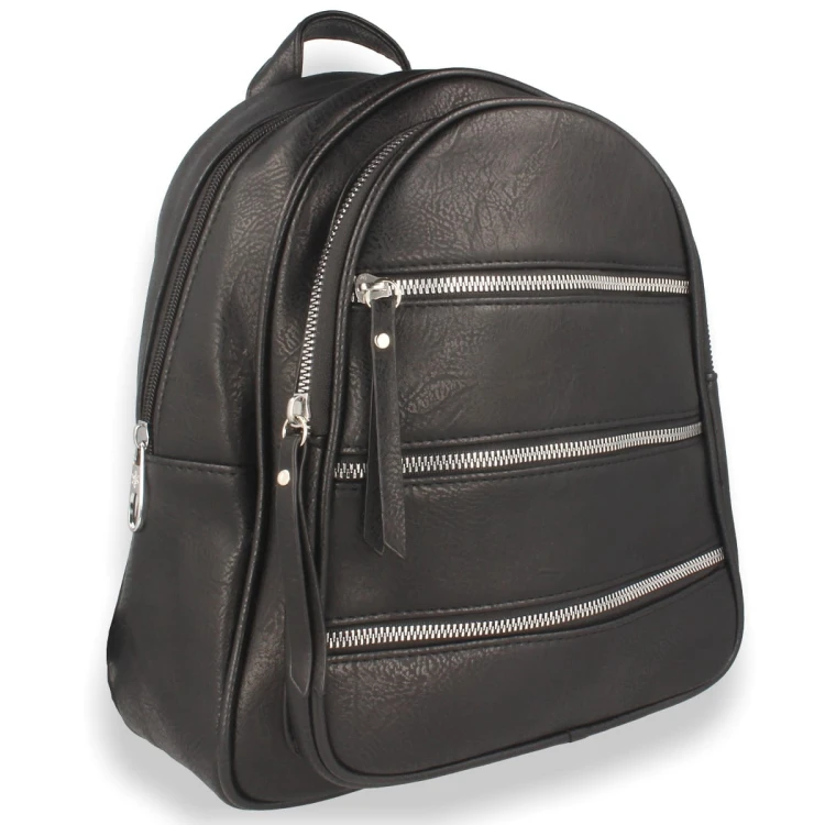 Plecak damski czarny elegancki casual A4