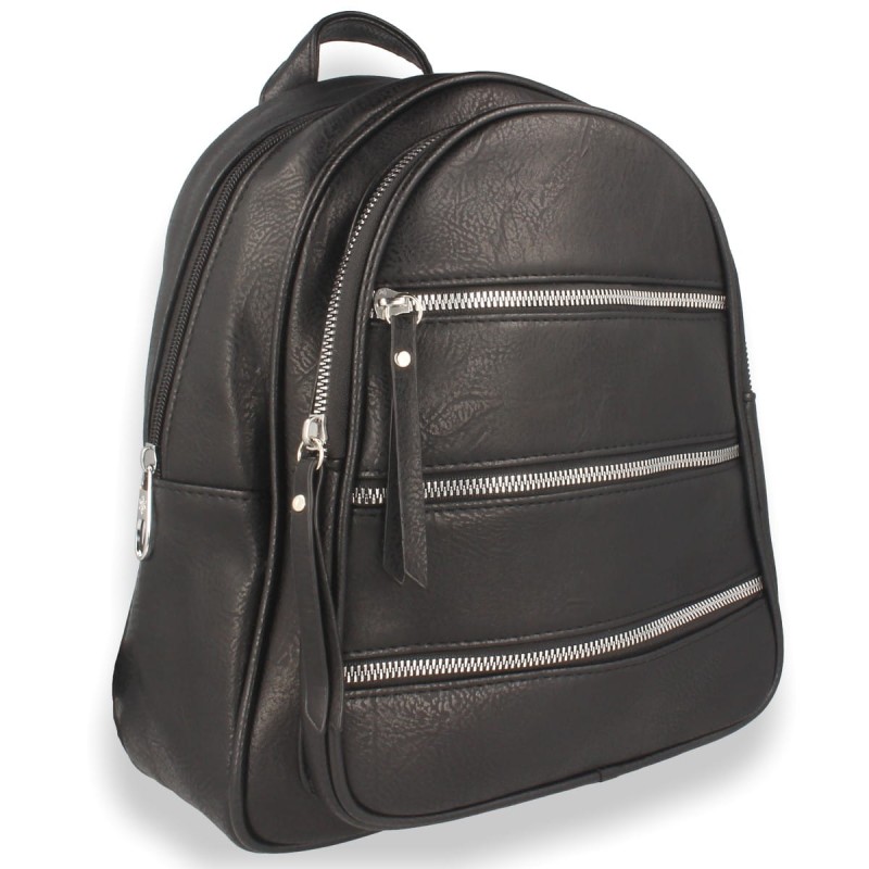 Plecak damski czarny elegancki casual A4