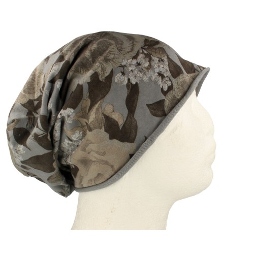 Czapka damska Beanie włoska cienka smerfetka bawełna szara