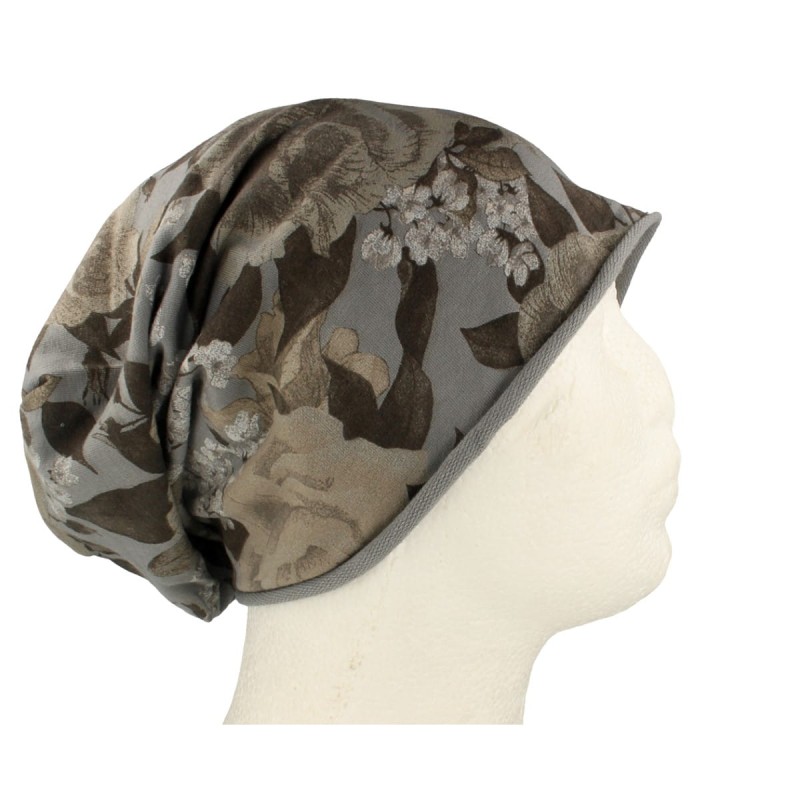 Czapka damska Beanie włoska cienka smerfetka bawełna szara