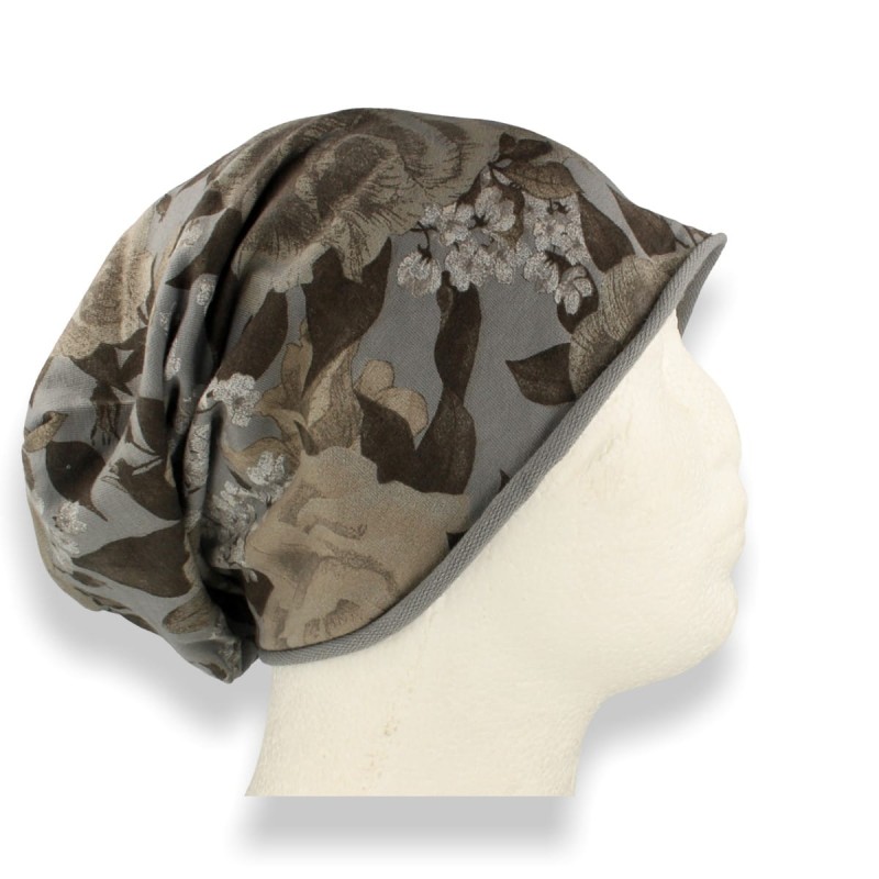 Czapka damska Beanie włoska cienka smerfetka bawełna szara