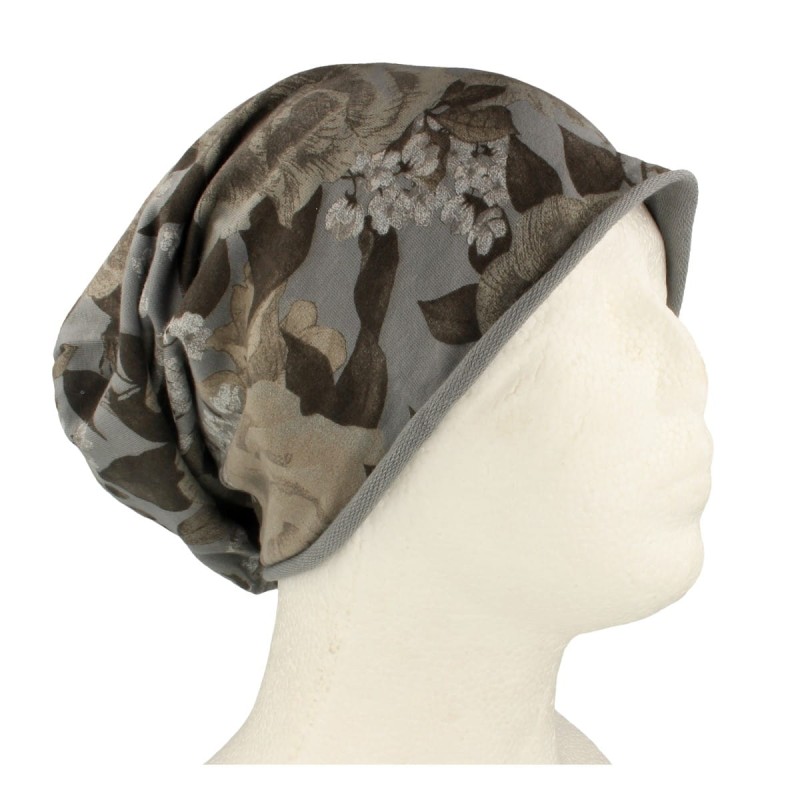 Czapka damska Beanie włoska cienka smerfetka bawełna szara