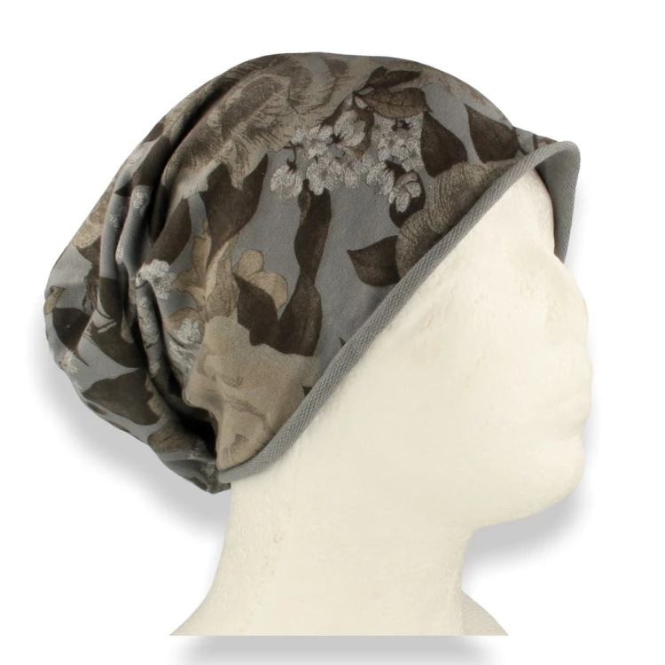 Czapka damska Beanie włoska cienka smerfetka bawełna szara