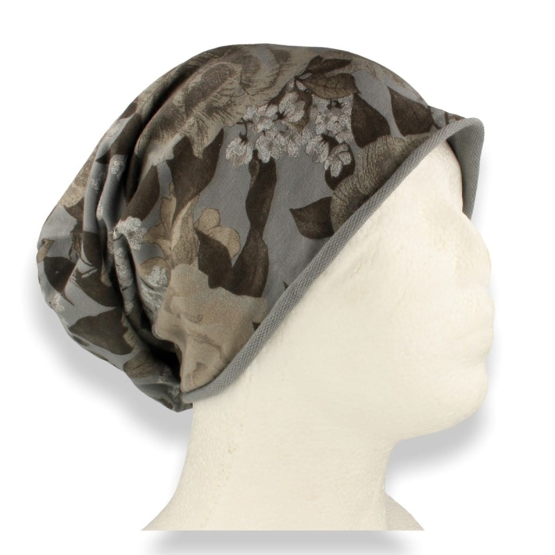 Czapka damska Beanie włoska cienka smerfetka bawełna szara