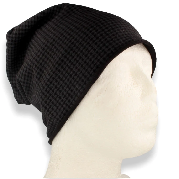 Czapka damska Beanie włoska cienka smerfetka bawełna czarna