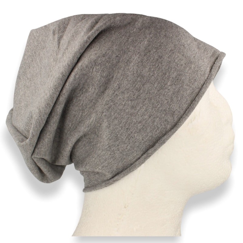 Czapka damska Beanie włoska cienka smerfetka bawełna szara