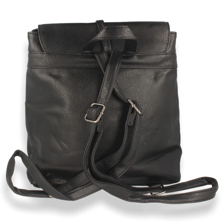 Plecak damski czarny z kieszonkami
