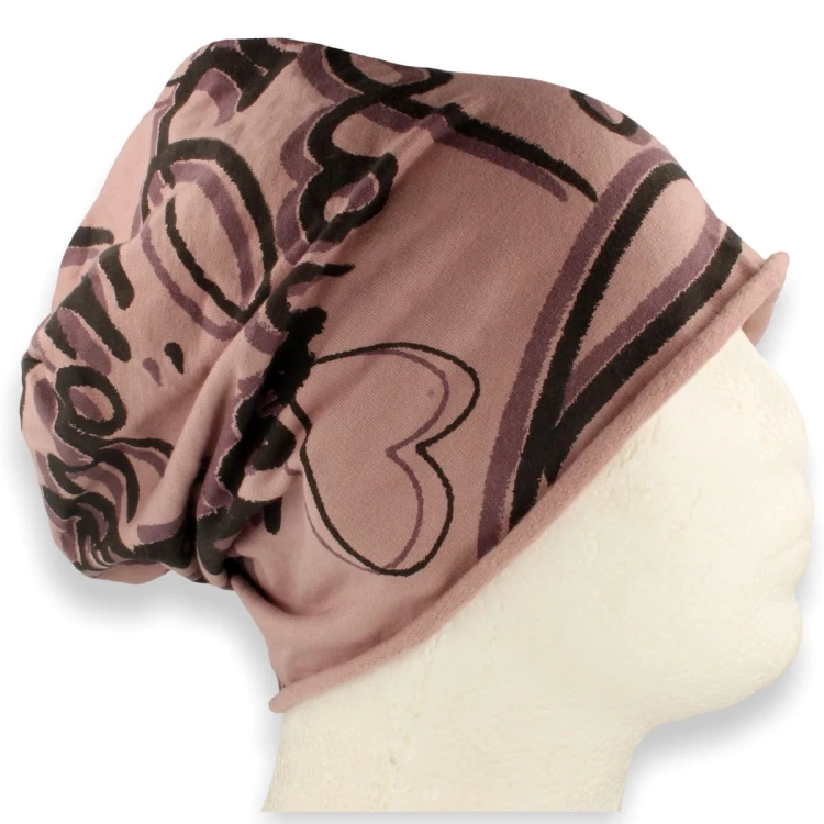 Czapka damska Beanie włoska cienka smerfetka bawełna różowa