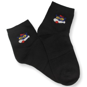 SKARPETKI damskie czarne z kotem roz. 39-42