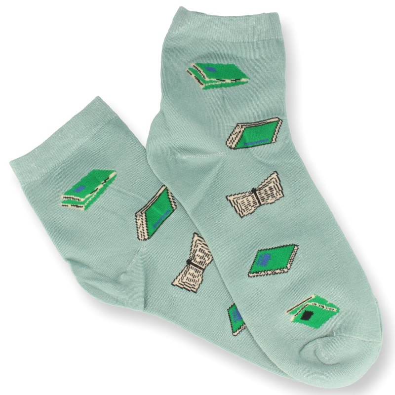 SKARPETKI damskie zielone we wzorki roz. 39-42