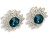 Klipsy do uszu srebrne z turkusowym kamieniem
