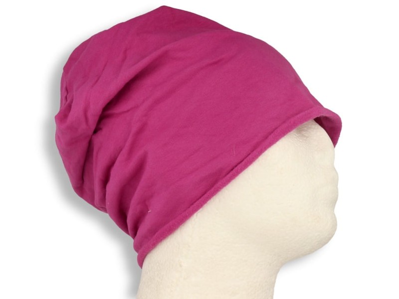 Czapka damska Beanie włoska cienka smerfetka bawełna pink