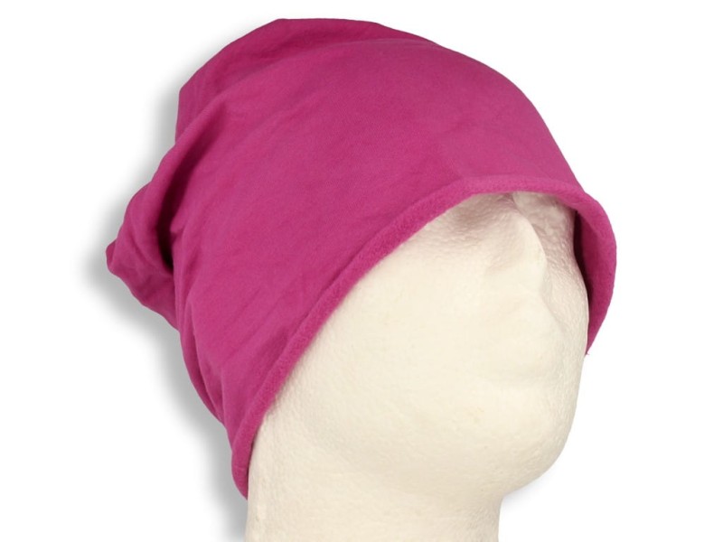 Czapka damska Beanie włoska cienka smerfetka bawełna pink