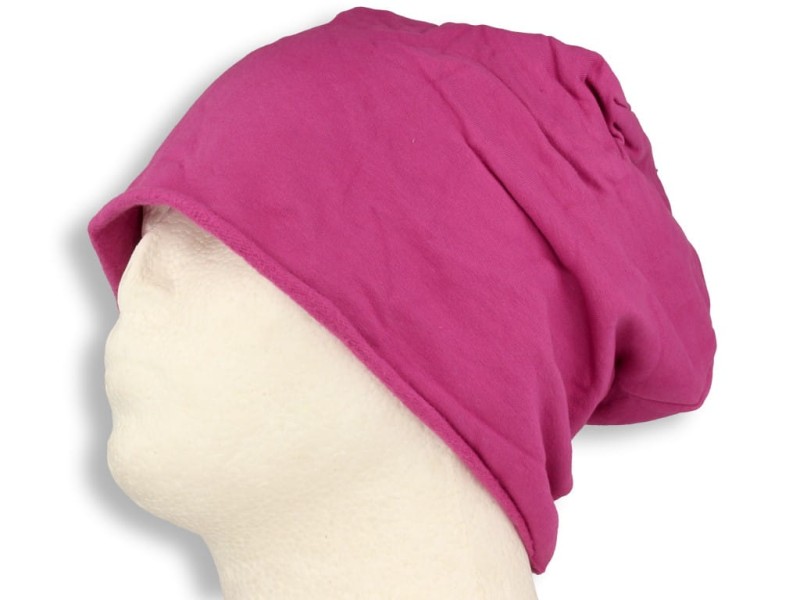 Czapka damska Beanie włoska cienka smerfetka bawełna pink