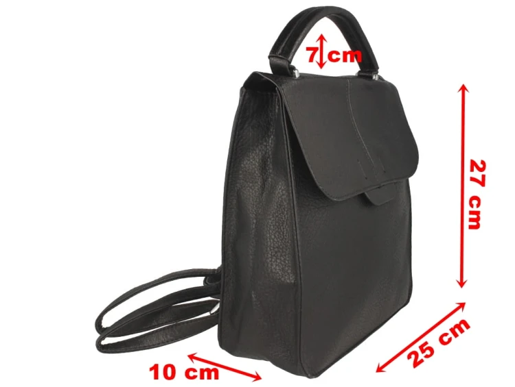 Plecak damski czarny elegancki z raczką