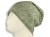 Czapka damska Beanie włoska cienka smerfetka bawełna zielona napisy