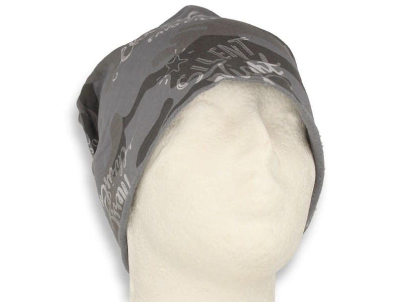 Czapka damska Beanie włoska cienka smerfetka bawełna szaro-grafitowa