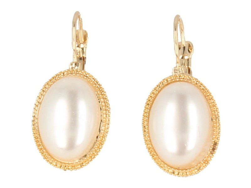 Kolczyki do uszu złote  z perełką