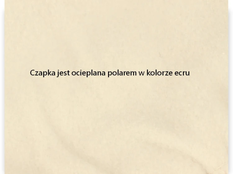 Czapka damska zimowa z pomponem polska produkcja cappuccino ocieplana polarem