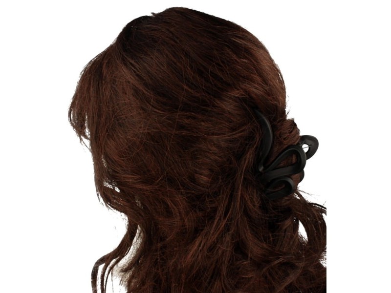 Klamra spinka do włosów podwójna czarna slow