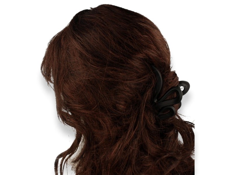 Klamra spinka do włosów podwójna czarna slow