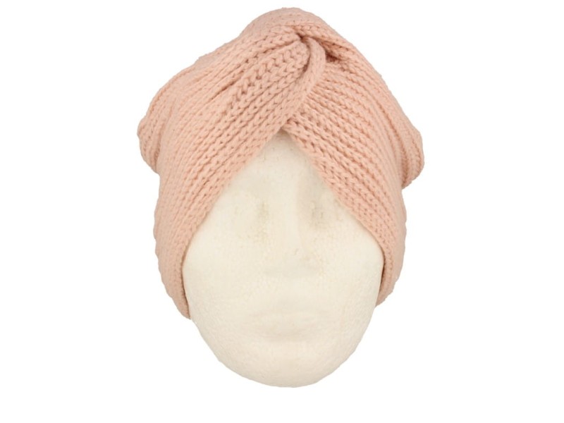 Czapka damska turban damski w kolorze różowym