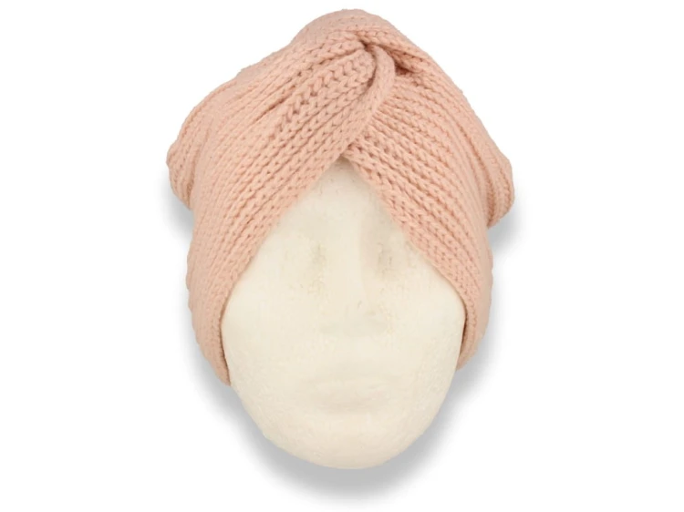 Czapka damska turban damski w kolorze różowym