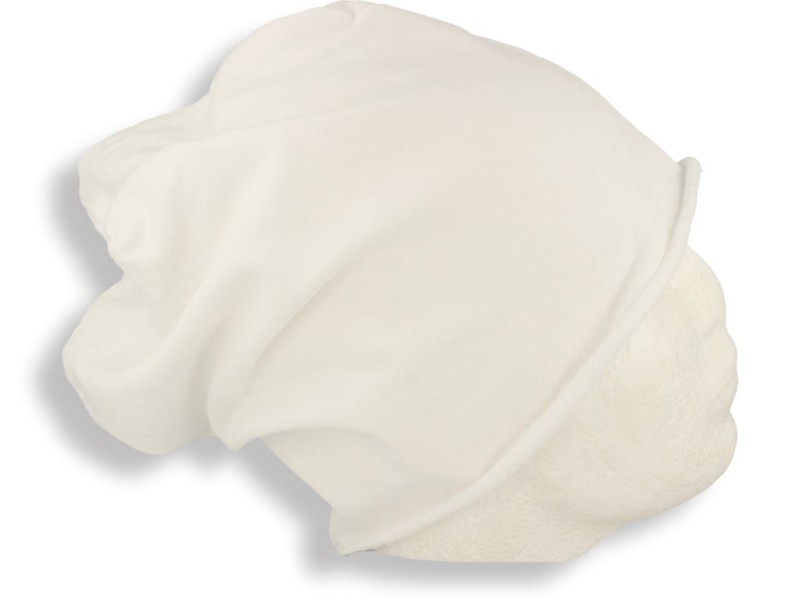 Czapka damska Beanie włoska cienka smerfetka bawełna biała