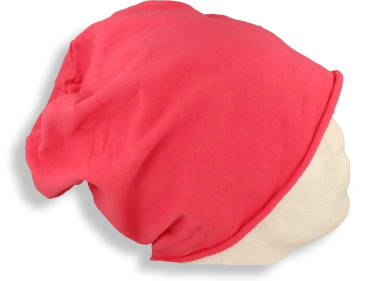 Czapka damska Beanie włoska cienka smerfetka koralowa